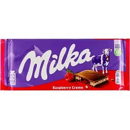 Шоколад Milka Raspberry Crème молочний з малиновою начинкою 100 г (911053)