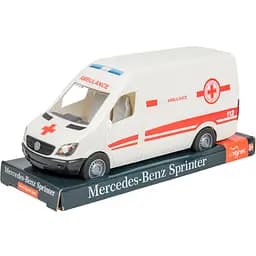 Автомобиль Tigres Mercedes-Benz Sprinter скорая помощь на планшетке белая (39712)