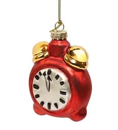 Елочное украшение "Будильник" 7*4*9,7 см, YQ1407256