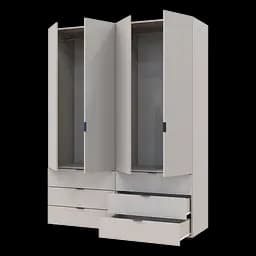 Розпашна Шафа для одягу Doros Гелар комплект Кашемір 2+2 ДСП 155х49.5х203.4 (80737637) - мініатюра 3