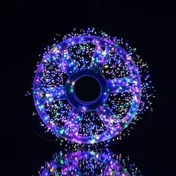 Новорічна гірлянда кімнатна роса 100 м 3000 LED Хвойна лапа зелений провід Мультиколор Garlando D3000L100MGML - мініатюра 2