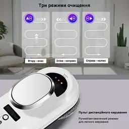 Робот для миття вікон із пультом дистанційного керування GPS cleaning robot Білий, мийник вікон робот - мініатюра 4