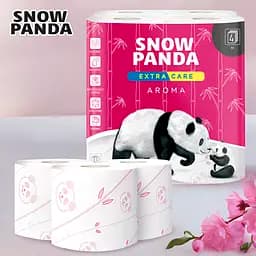 Чотиришаровий туалетний папір Сніжна Панда Extra Care Aroma, 8 рулонів - мініатюра 2