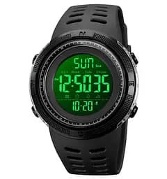 Спортивний наручний годинник Skmei 2070 (Чорний з прозорим корпусом та білим циферблатом) - мініатюра 2
