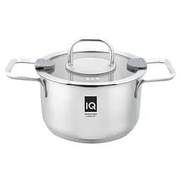 Кастрюля IQ Be Creative 20 см 3.5 л с крышкой серебристая (IQ-2050-20)