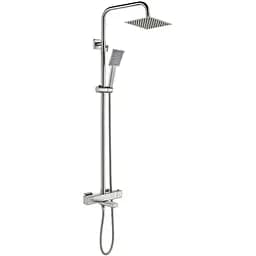Душова система з термостатом Gappo G2499-40, вилив - перемикач на лійку, 3-функції, нержавіюча сталь
