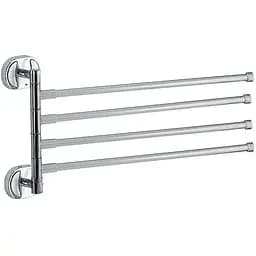 Тримач для рушника поворотний Zerix Z1614 ZX0519 чотири планки Хром