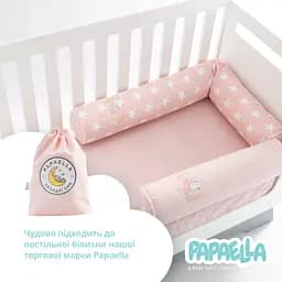 Бортик-валик у ліжечко Papaella Горошок захисний пудровий (8-34533 горошок пудра) - мініатюра 7