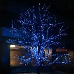 Новогодняя гирлянда уличная GarlandoPro 100 м 1000 LED солнечная батарея черный провод Синий SB1000L100MBBL