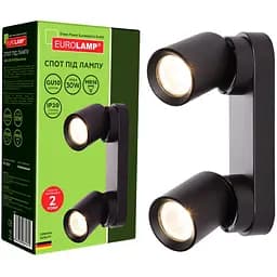Светильник спот для ламп Eurolamp 2 х 30 Вт GU10 черный (LH2-LED-GU10(black)new)