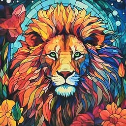 Алмазна мозаїка Strateg Вітражна могутність 30х30 см (DEEX16299)