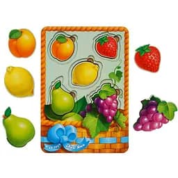 Настольная развивающая игра Корзина с фруктами-2 Ubumblebees (ПСФ045) PSF045 сортер-вкладыш