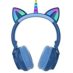 Навушники накладні Unicorn блютуз з LED-підсвіткою (STN27K) Сині