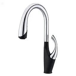 Cмеситель для кухни с выдвижным изливом черный "Лебедь" Nett SWB-435 Черный