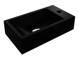 Умивальник Miraggio Faro L mirastone black 0000398, Чорний матовий - мініатюра 2