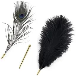 Лоскітка Lockink Sevanda Natural Peacock Flirting FeaTher Tickler, перо павича