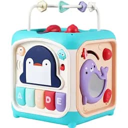 Бізікуб Aiyingle 5 в 1 пластик на батарейках бірюзовий (668-108)