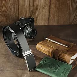 Ремінь шкіряний Vintage чоловічий 115х3,4 см acs0014905 - мініатюра 5