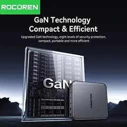 Зарядний пристрій адаптер живлення Rocoren 200 W GaN 0242 2U+4C чорна вилка США (US plug) - мініатюра 5