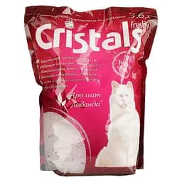 Силікагелевий наповнювач для котячого туалету Cristals Fresh з лавандою 3.6 л (Cristal 3,6)