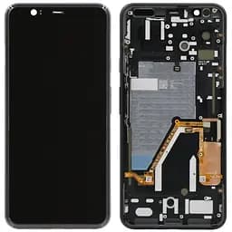 Дисплей Google Pixel 4 XL чорний, P-OLED, PRC, з рамкою, Just Black біла кнопка
