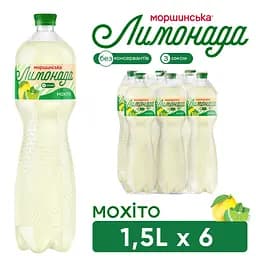 Упаковка напою Моршинська Лимонада Мохіто середньогазований 9 л (1.5 л x 6 шт.)