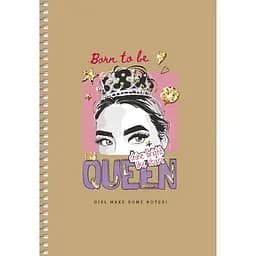 Зошит для записів Student А5, в клітинку, спіраль, 96 арк., Королева (A5-SC-096-6115K)