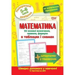 Найкращій довідник. Математика в таблицях і схемах. 5-6 класи (К01461)
