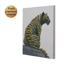 Набір картин за номерами з металевими фарбами Riviera Blanca Золоті смужки (ITR-092) 2 шт в наборі