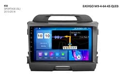 Штатна автомагнітола EasyGo M9-4-64-KS QLED KIA Sportage