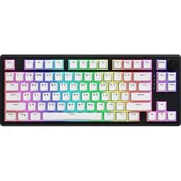 Клавиатура беспроводная Hator Skyfall 80 Wireless, черный/белый, EN/UA, bloetooth/2.4 GHz/USB, механическая (переключатели Aurum