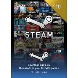Код активації Steam Gift Card (Стим) на 10 GBP UK-регіон