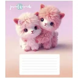 Зошит учнівський "Jovial friendy" Школярик 012-3489C 12 аркушів Різнокольоровий