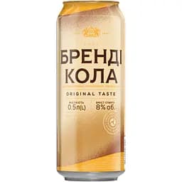 Напій слабоалкогольний Оболонь Бренді-Кола 8% 0.5 л з/б (498825)