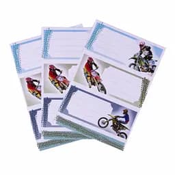 Шкільні етикетки Apli Kids Мотоцикли 81х36 мм 9 шт. (18442) - мініатюра 2