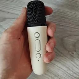 Дитяча Bluetooth колонка з мікрофоном 5Вт RGB підсвічування Міні караоке 2000mAh K12 Бежевий - мініатюра 2