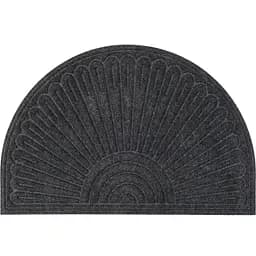 Коврик придверный MultyHome Halfmoon Contours полукруг 60x90 см темно-серый (253065)