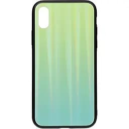 Чехол-накладка Toto Aurora Print Glass Case Apple iPhone X/XS Green