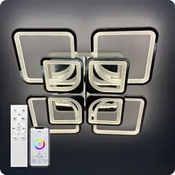 Люстра світлодіодна 517 Light 3color з пультом 240Вт Хром (01176)