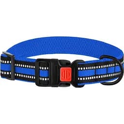 Ошейник для собак BronzeDog Mesh, размер М, 30-40х2 см, синий