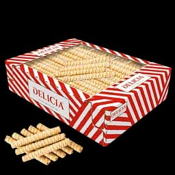 Вафли Delicia Трубочки со вкусом топленого молока 1,3 кг