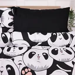 Наволочка MirSon Ranforce Elite 17-4850 Panda 50х70 см чорно-біла (2200009584817) - мініатюра 4
