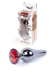 Анальная пробка Jewellery Dark Silver BUTT PLUG Red Boss Series 64-00055 98245