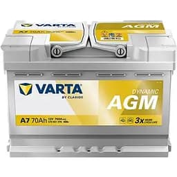 Автомобільний акумулятор Varta Silver Dynamic AGM 70Ah Ев -/+ 760EN А7