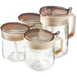 Набор емкостей SnT бутилка для масла 580 мл + емкость для специй 3 шт. по 300 мл (7012-01)