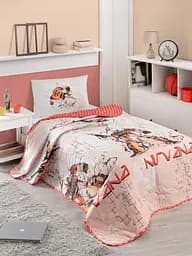 Покривало стьобане з наволочкою Eponj Home - Nirvana червоний 160x220