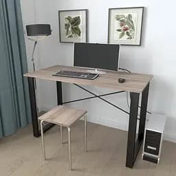 Письмовий стіл Ferrum-decor Драйв 750x1000x700 Чорний метал ДСП Дуб Сонома Трюфель 16 мм (FRD-103154) - мініатюра 4