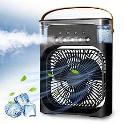 Портативный вентилятор Voltronic YT1712, увлажнение, подсветка, Air Cooler Fan Mix Color - мініатюра 2