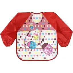 Слинявчик з рукавами MegaZayka Сонечка на зав'язках червоний MGZ-0610-2