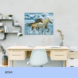 Набір з алмазною мозаїкою "Коні" 40*50 см - мініатюра 3